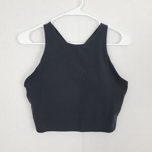 Athleta Black Medium Sports Bra Athletic Workout Top EUC